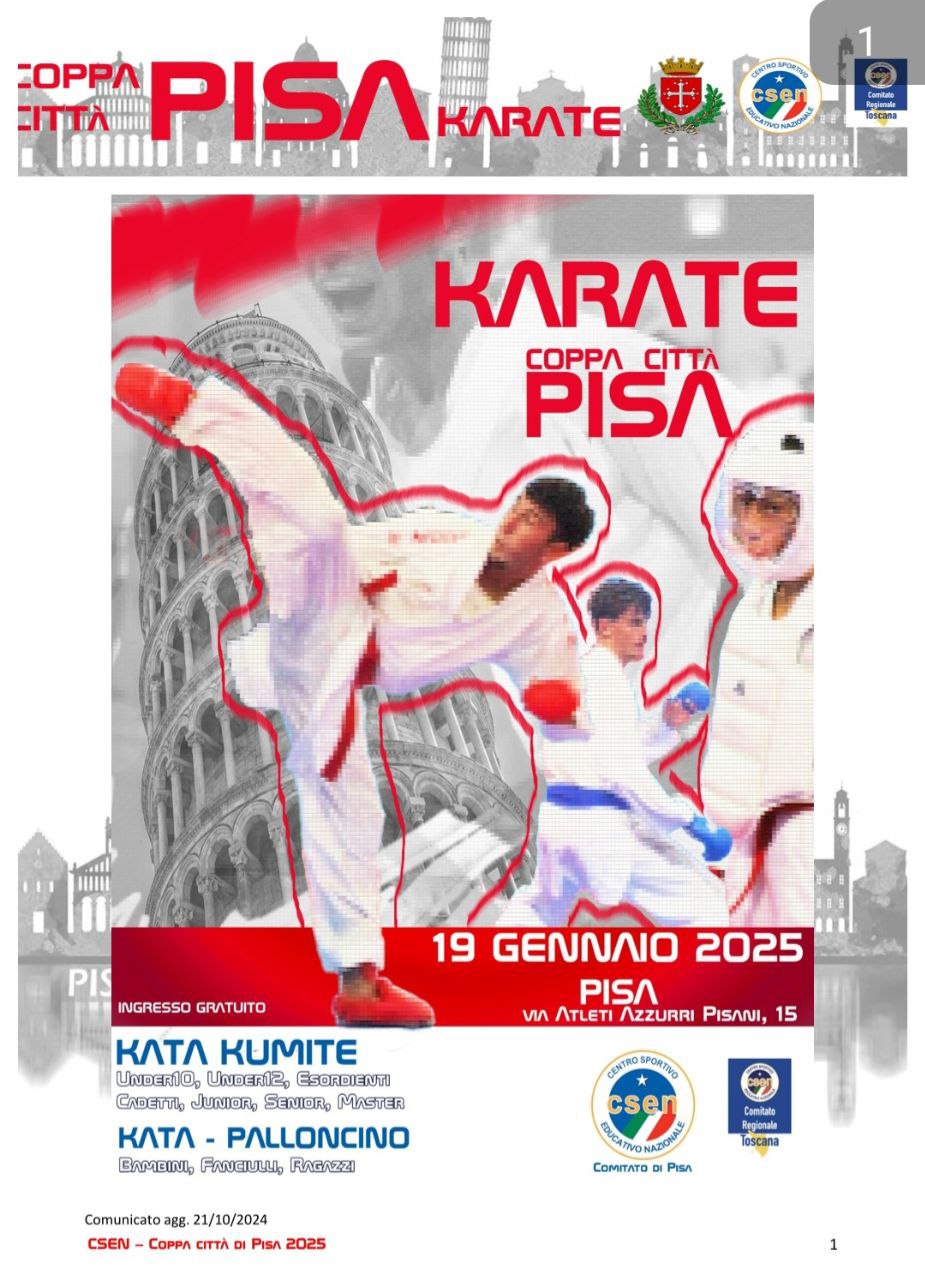 Scopri di più sull'articolo Coppa città di Pisa Karate